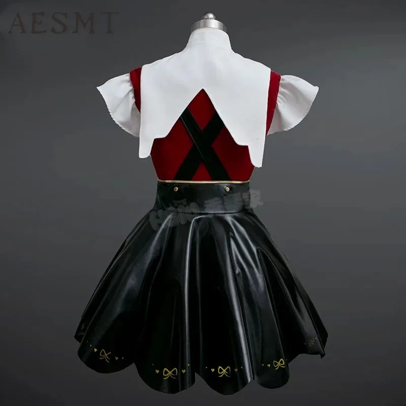 

Nene 2025 аниме NEEDY GIRL OVERDOSE Angel-chan косплей костюм панк для девочек готическая Лолита черное платье на бретельках из искусственной кожи Хэллоуин