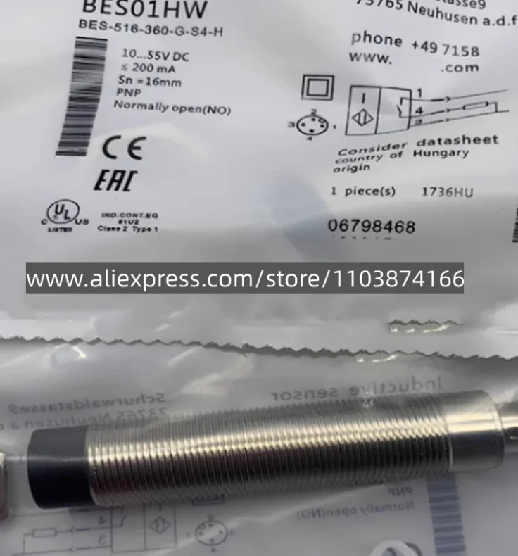 

Новый бесконтактный переключатель BES01HW BES 516-360-G-S4-H, 3 шт.