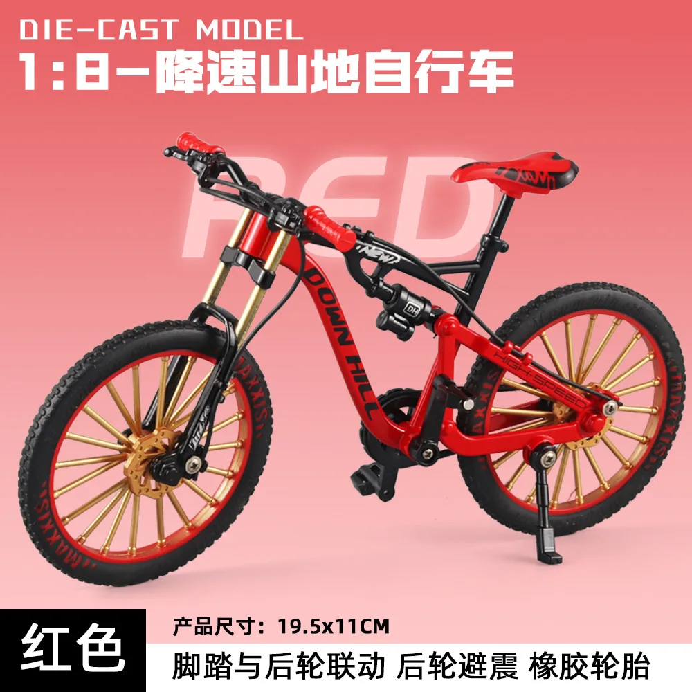 1:8 Alloy Bicycle Model Diecast Metal Finger Mountain bike Racing Toy Bend Road Simulation Collection Toys for children Z9