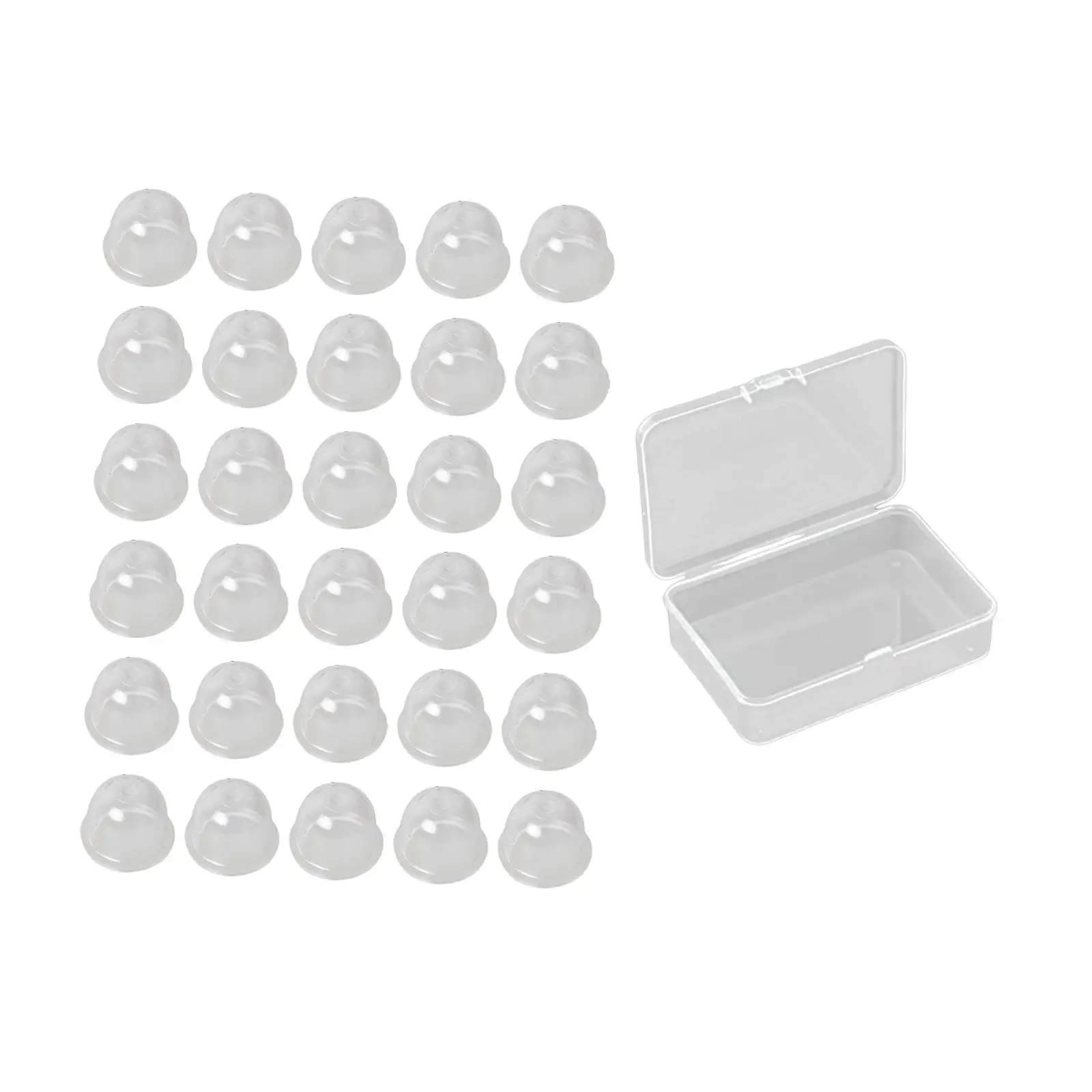 30Pcs Carburetor Clear Bulbs Easy to Install with Storage Case Lightweight Carburetor Oil Bubbles for Diaphragm Carburetor