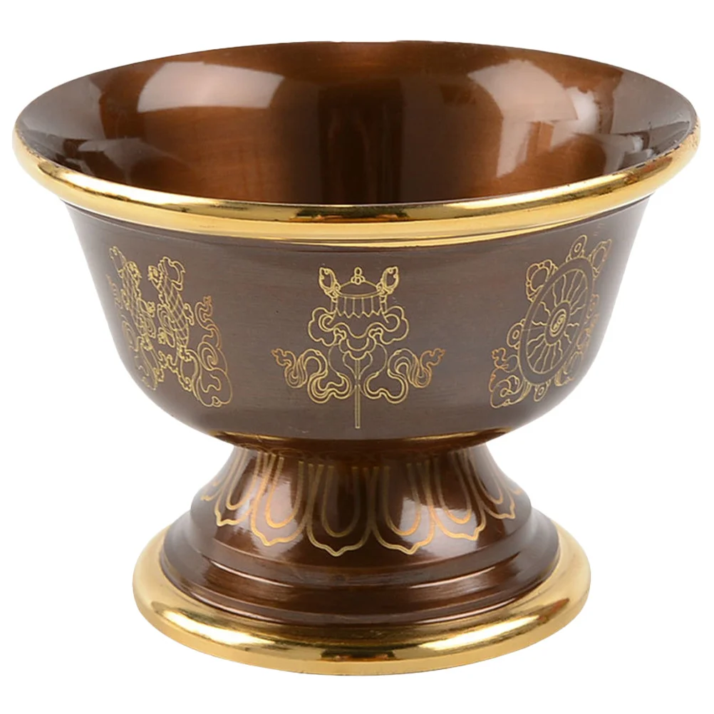 

1pcs Offering Cup 3.5 Inch Retro Buddhist Water Brass Bowl Cup For Temple Meditation Yoga Home Decor Ritual Bowl