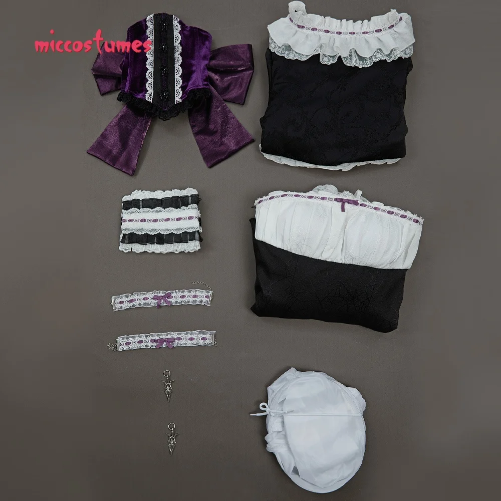 Miccostumes Women\'s Misa Cosplay Costume Lolita Dress with Coat and Corset Halloween Cosplay Costumes