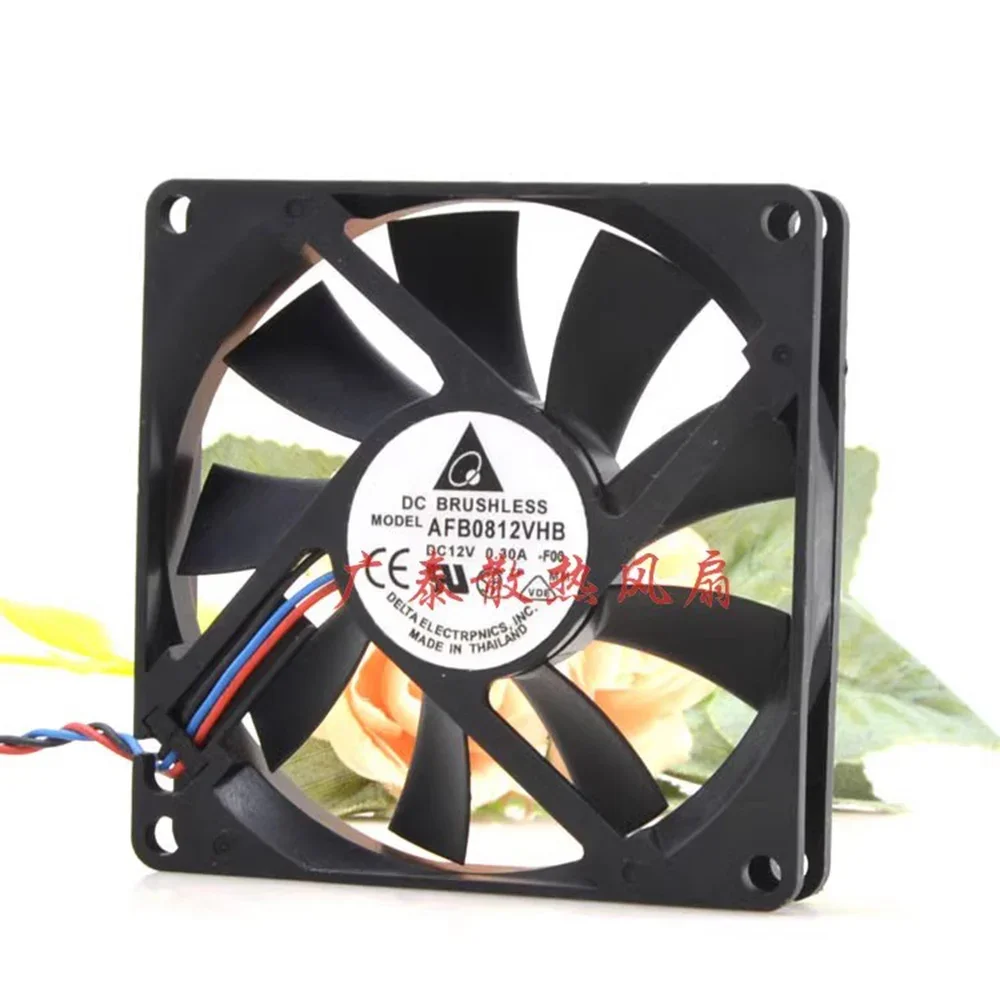 Untuk Sasis Delta 80*80*15Mm 8015 AFB0812VHB 80Mm 12V 0,30A Kipas Pendingin CPU Bola Ganda
