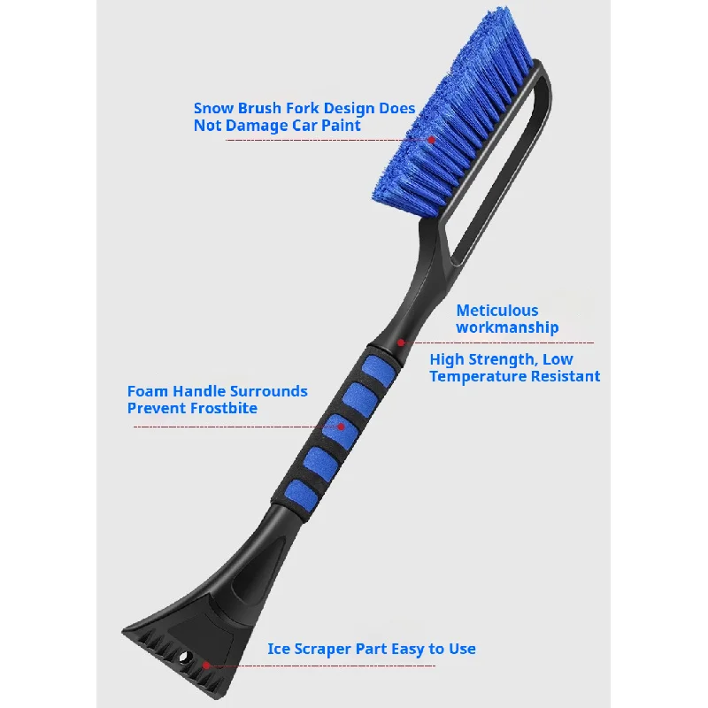 فرشاة مكشطة ثلج الثلج، مجرفة إزالة زجاج تذويب لتنظيف الزجاج الأمامي، أداة كشط الشتاء