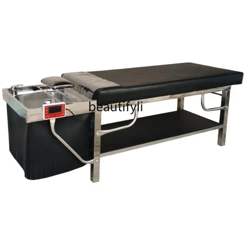 zGxxzLying كرسي شامبو تايلاندي بالكامل، حامل حوض من الفولاذ المقاوم للصدأ، استعادة الشعر، متعدد الوظائف، متكامل للوجه