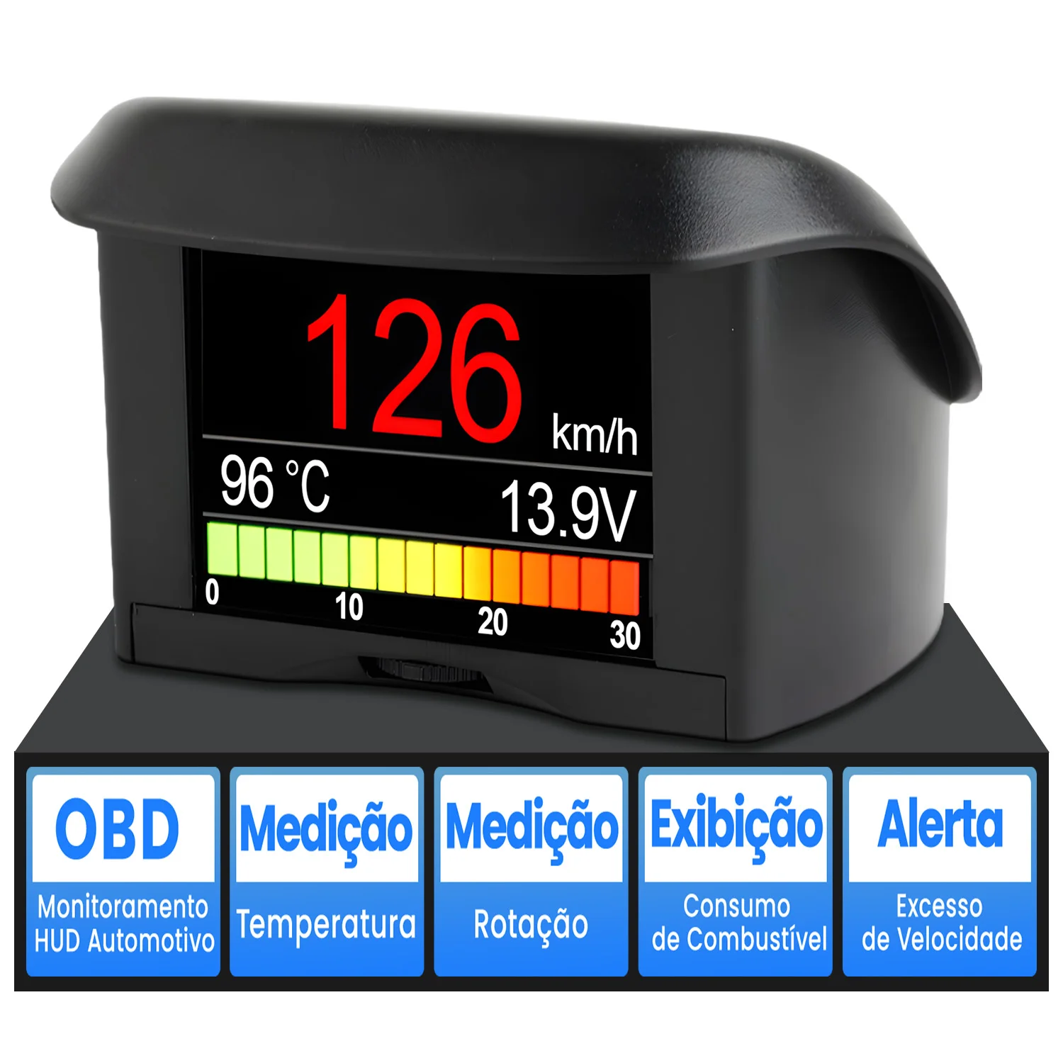

ANCEL A202 HUD Automotive On-board Computer for 12V Cars OBD Gauge Display Speedometers Speed Temperature Fuel Consumption