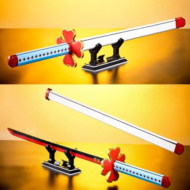 

Building Blocks Katana Model With Display Stand And Scabbard Adult Collectible Building Kit Desktop Decoration
