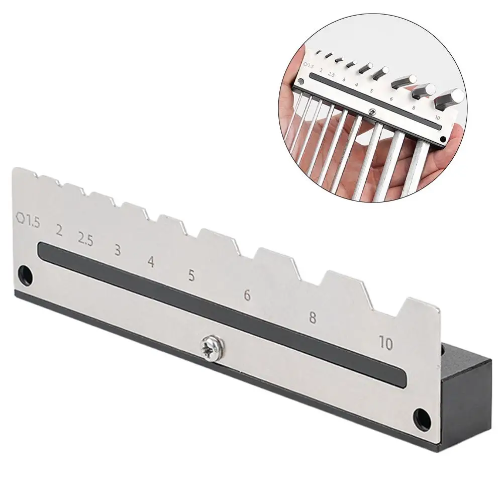 

Allen Wrench Storage Rack Metal Square Hole Plate Storage Rack Mini Storage Shelf Woodworking Tool Wall-mounted Placement Rack