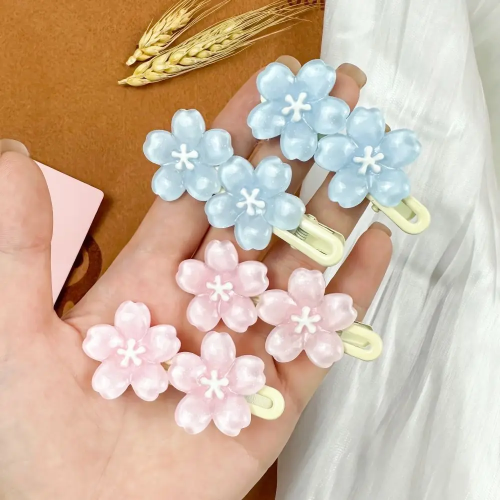 

2Pcs Sweet Sakura Flower Hair Clips Styling Tools Headwear Hairpins Headdress Hair Accessory Duckbill Clip