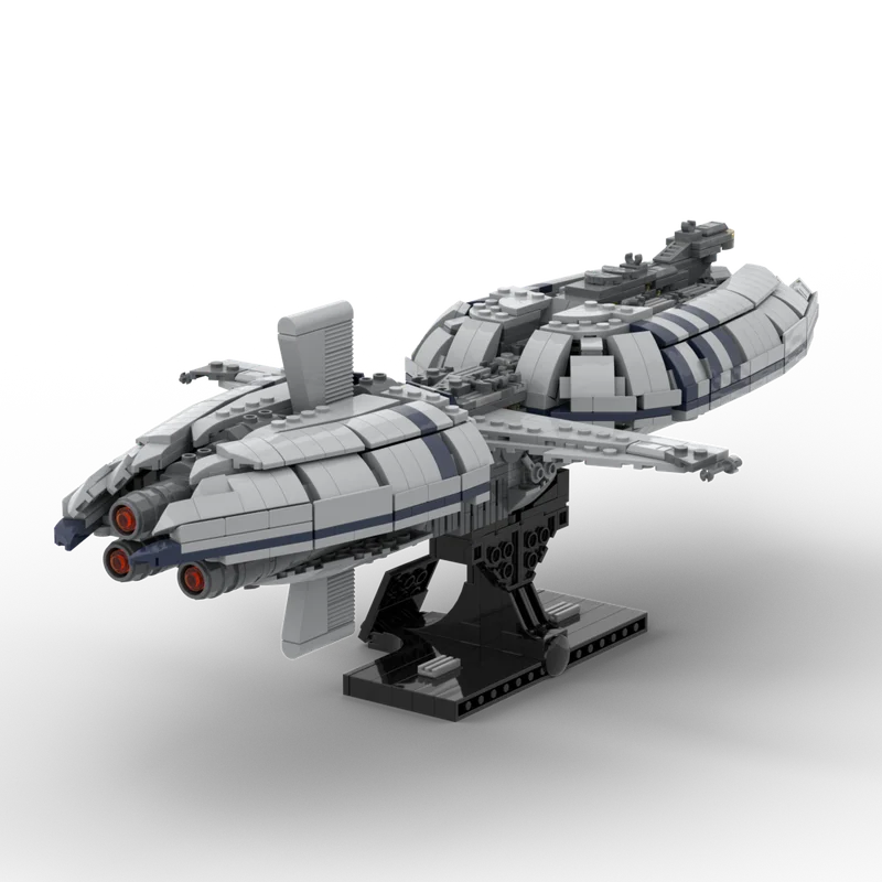 MOC The Catapult Machine Spacecraft Classic Model Bricks for Children, Frigate Holiday Gift, Building Assembled Bricks