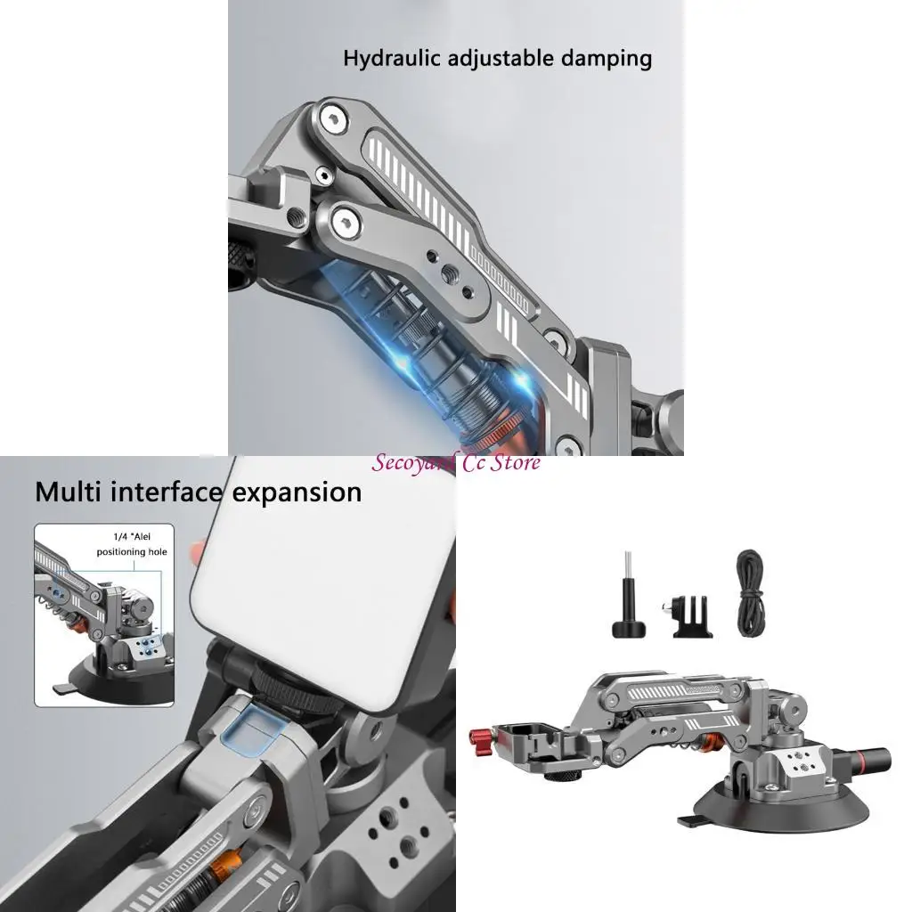 

N3UC Car Mount Bracket Support Arm Car Damper Shock Absorbing Bracket for Pocket 3