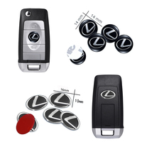 14/16mm Metal Car Emblem Remote Key Stickers Badge For Lexus LS LC IS350 ES300 GS350 CT200h GX460 LX570 RX500h NX300 HS SC TX UX