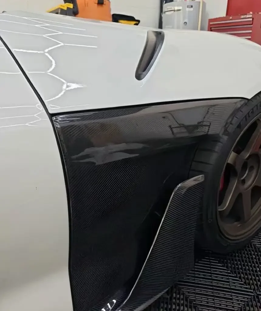 AD Style Carbon Fiber Side Bumper Side Skirt Splitter Fender for Supra A90 A91 Mk5 Body Kits 5
