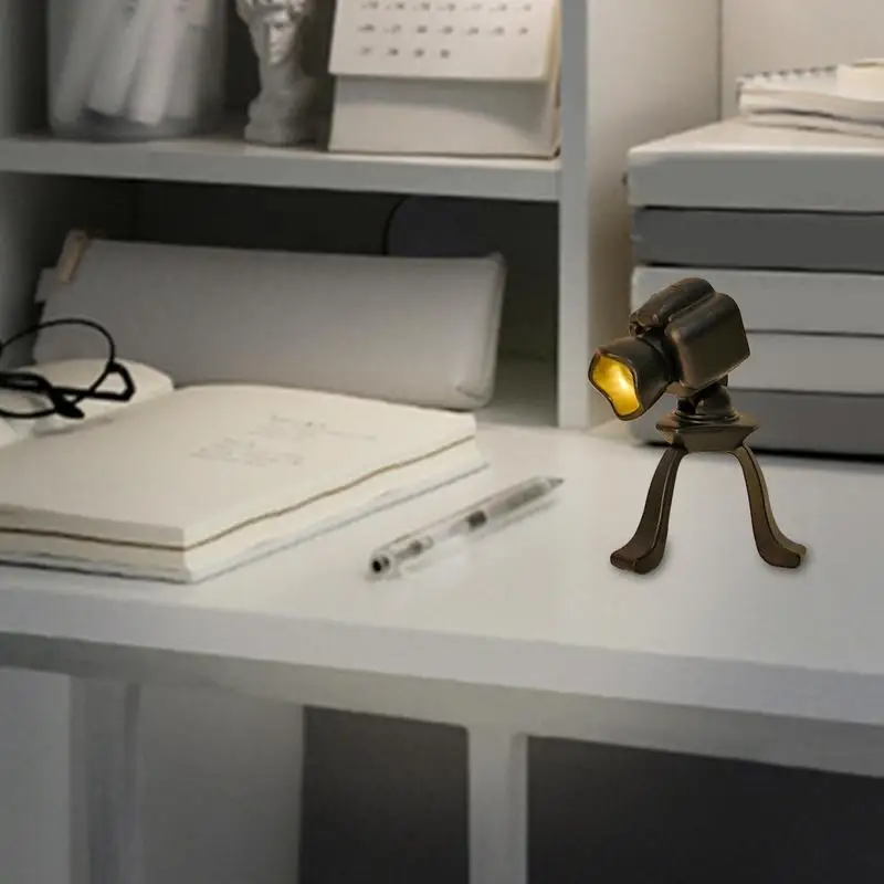 재미있는 카메라 모양의 야간 조명 단추 배터리 책상 램프, 침실 욕실 복도 주방 가정 장식