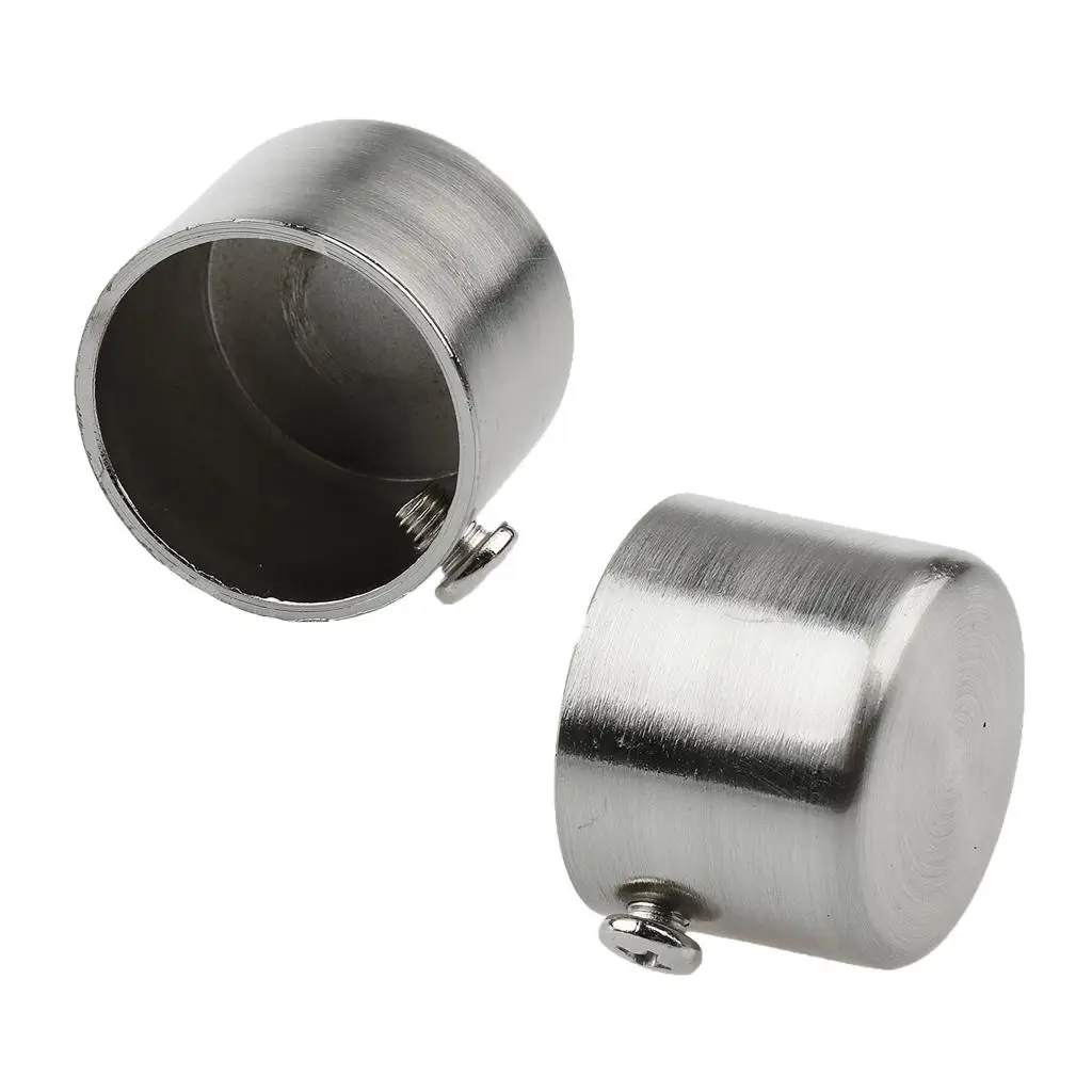 Pair Metal Curtain Rods Finials Caps for 28mm Curtain Rods Recess Wall Bracket Rail Support Window Curtain Accessories