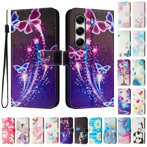 Camon 40 Leather Case on For Tecno Camon 40 Wallet Cover Coque for Tecno Camon40 4G CM5 Cartoon Painted Flip Phone Cases Fundas