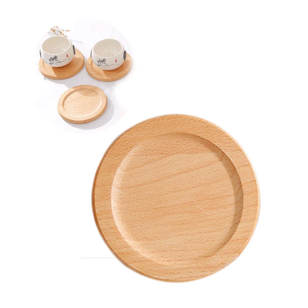 7 pezzi tappetino per tazza in legno vintage per tavolino da caffè, bevande, tazza, tappetino da scrivania con porta sottobicchiere, ecologico (sottobicchieri * 6 + St