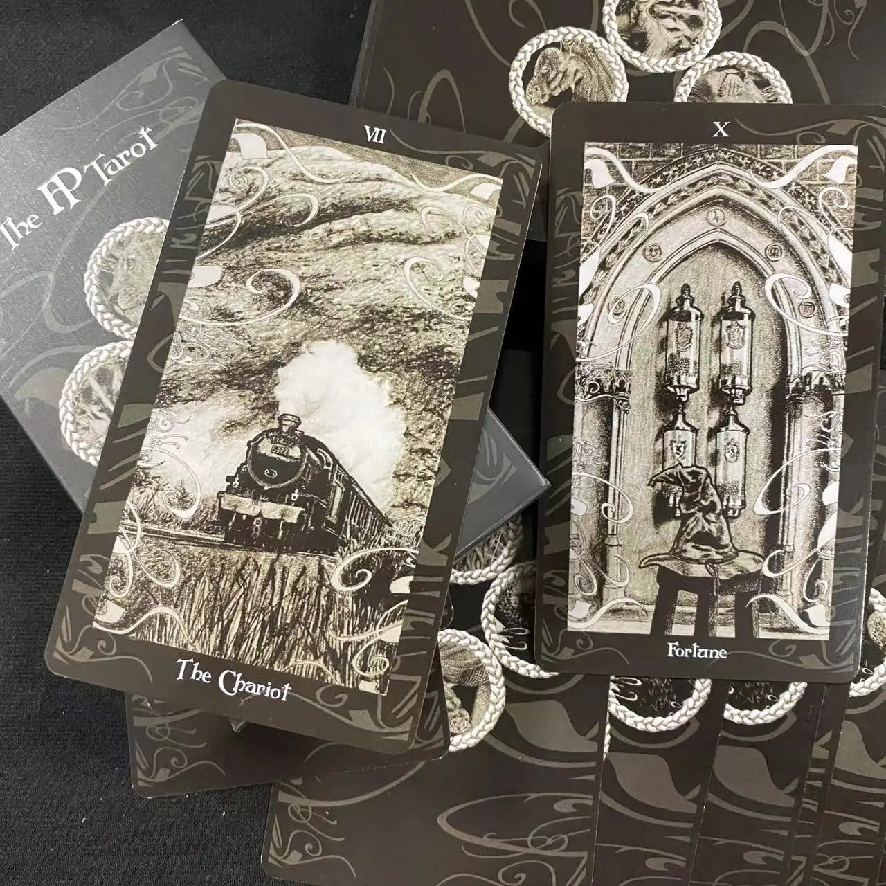 Tarot Deck com Sacos De Veludo, HP, 12x7 cm