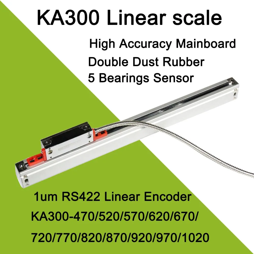 1um RS422 Lathe Linear Scale Sino KA300 470 520 570 620 670 720 770 820 870 920 970 1020mm 0.001mm KA-300 Linear Glass Encoder