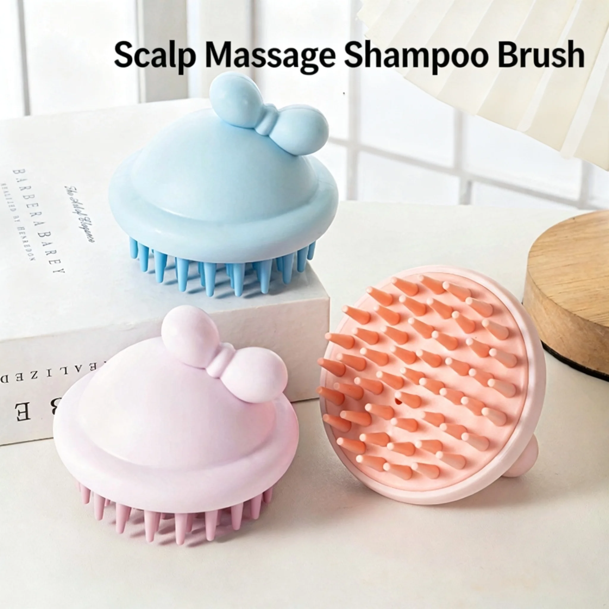 Dry Brush Body - Silicone Shampoo Brush Scalp Cleansing Massaging