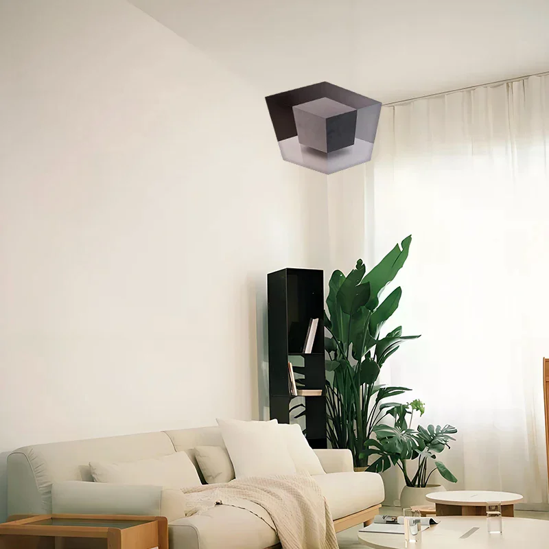 Optical Illusion Wall Art – 3D Corner Wall Decal – Impossible Corners Inspired Peel And Stick Removable 3D Wall Art