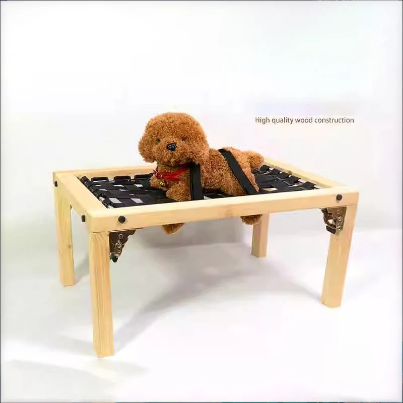 

Pet Acupuncture Table Solid Wood Operating Table Dog Fixing Rack Cat Therapy Binding Mesh Fixing Bench Pet Products Folding