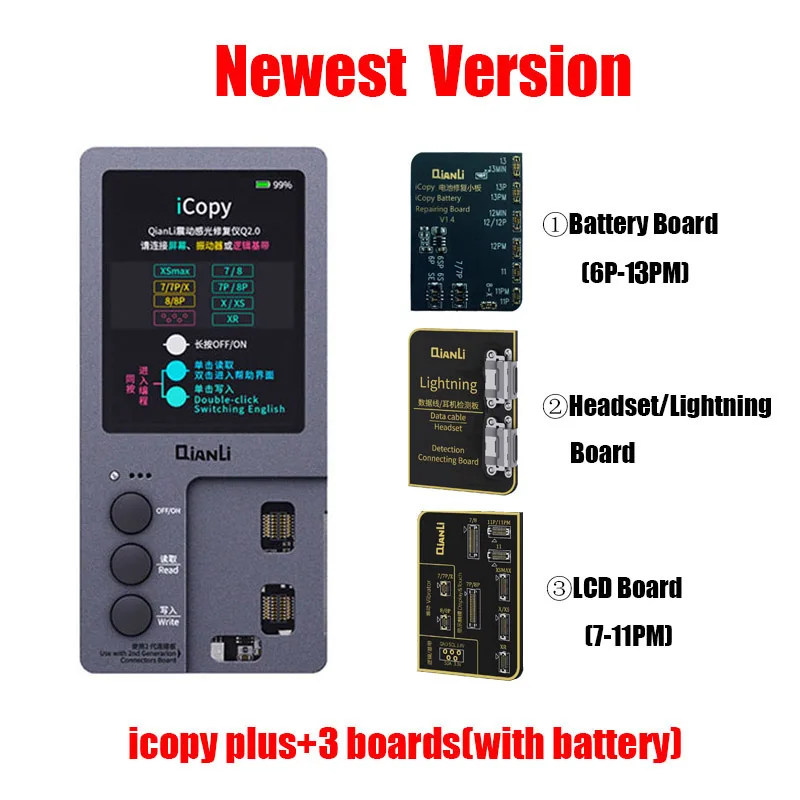 Qianli Programmer Icopy Plus Newest Version Ture Tone For Iphone 12 LCD Photosensitive Repair Battery Testing Board Original