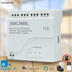 Smart Switch Wifi Relay DC AC 12V 24V 220V Inching Self-locking 1/2/4 Channel 10A Module Work With Ewelink APP Alexa Google Home