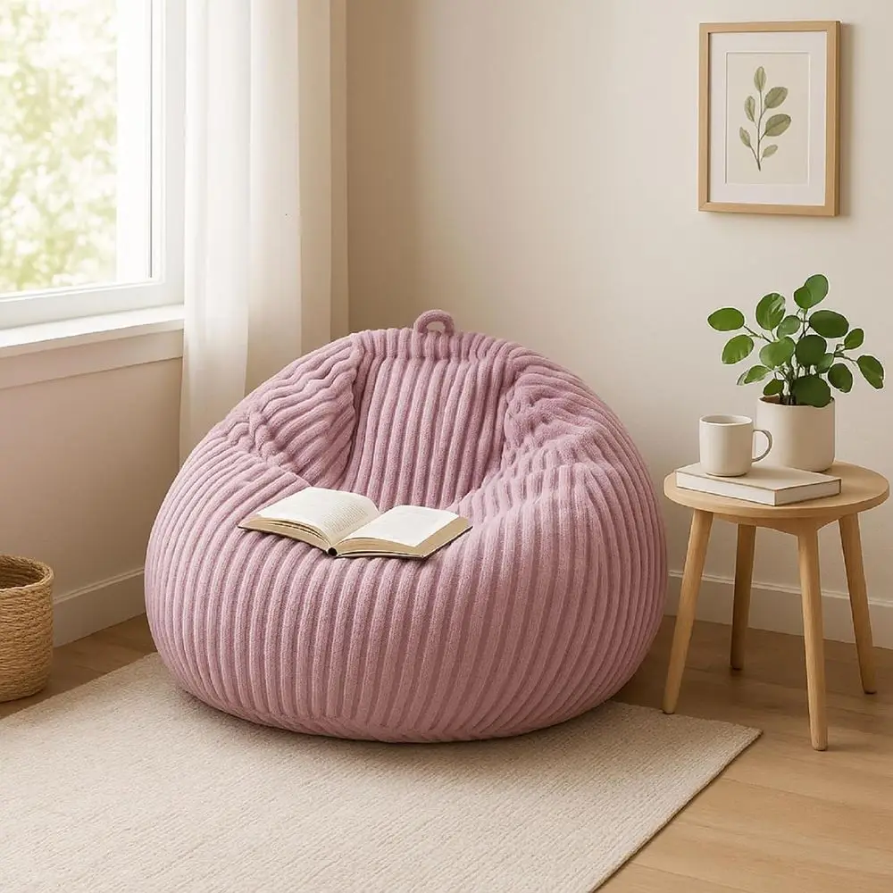 

Чехол на кресло-мешок в рубчик из кроличьего меха, чучело для хранения животных (без наполнителя), удобный чехол на мешок-погремушка без наполнения или домашняя спальня D