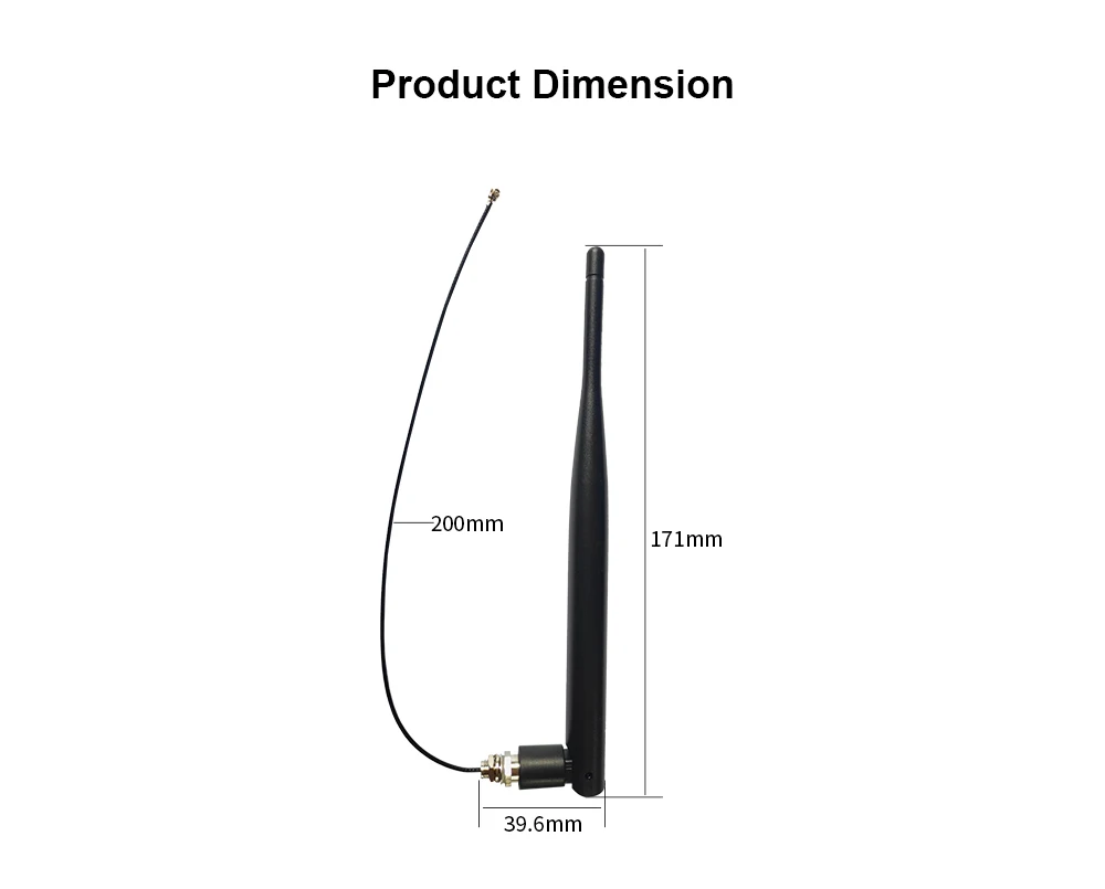 4G LTE-Antenne, 5 dBi, mit integriertem IPEX-Anschluss für 4G-Router-Antennen, mit IPX-Kabel für Modem-Module und Motherboards, 20 cm. – Detail 2