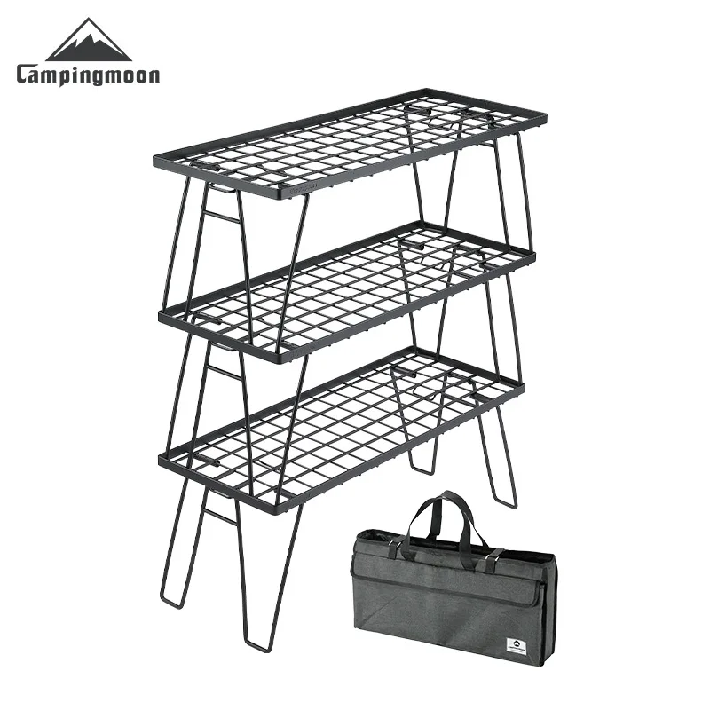 Coman-229-3TB Floor Stand Three-Layer Outdoor Portable Camping Folding Table