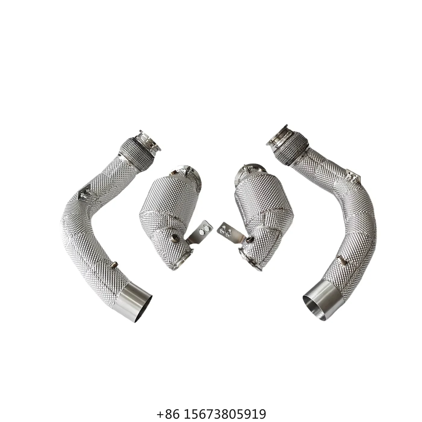 

X5M F95 X6M F96 4.4T 200 Cells Heatshield Downpipe 200 Cells Heatshield Stainless Steel High Flow Boosts Performance High-End SU