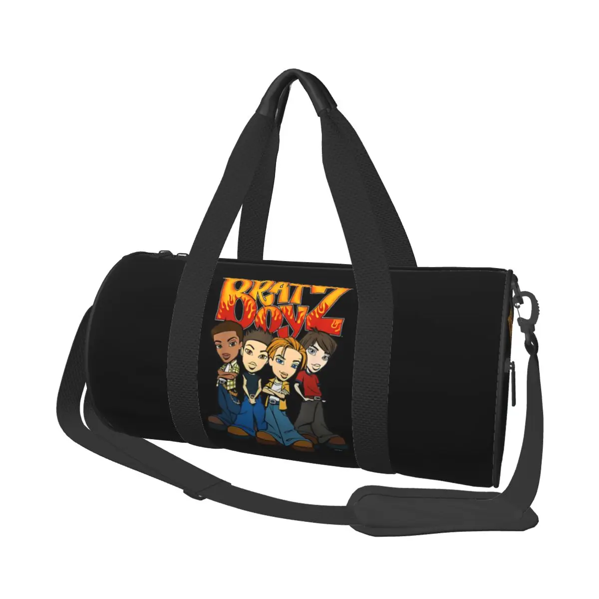 Bratz Boys Group Shot Sport Bags with Shoes Gym Bag Waterproof Men Women Custom Handbag Training Funny Fitness Bag