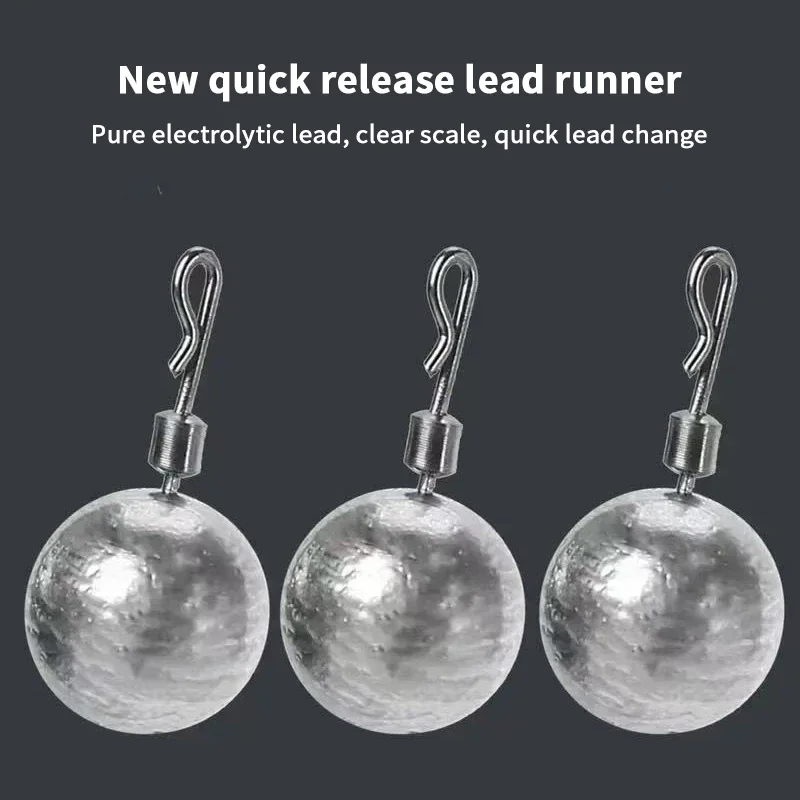 10pcs/box Fishing Sinkers 2.5g-3.5g-5g-7g-10g-14g-20g Round Solid Lead Sinkers Auxiliary Fishing Tackle Accessories Wholesale