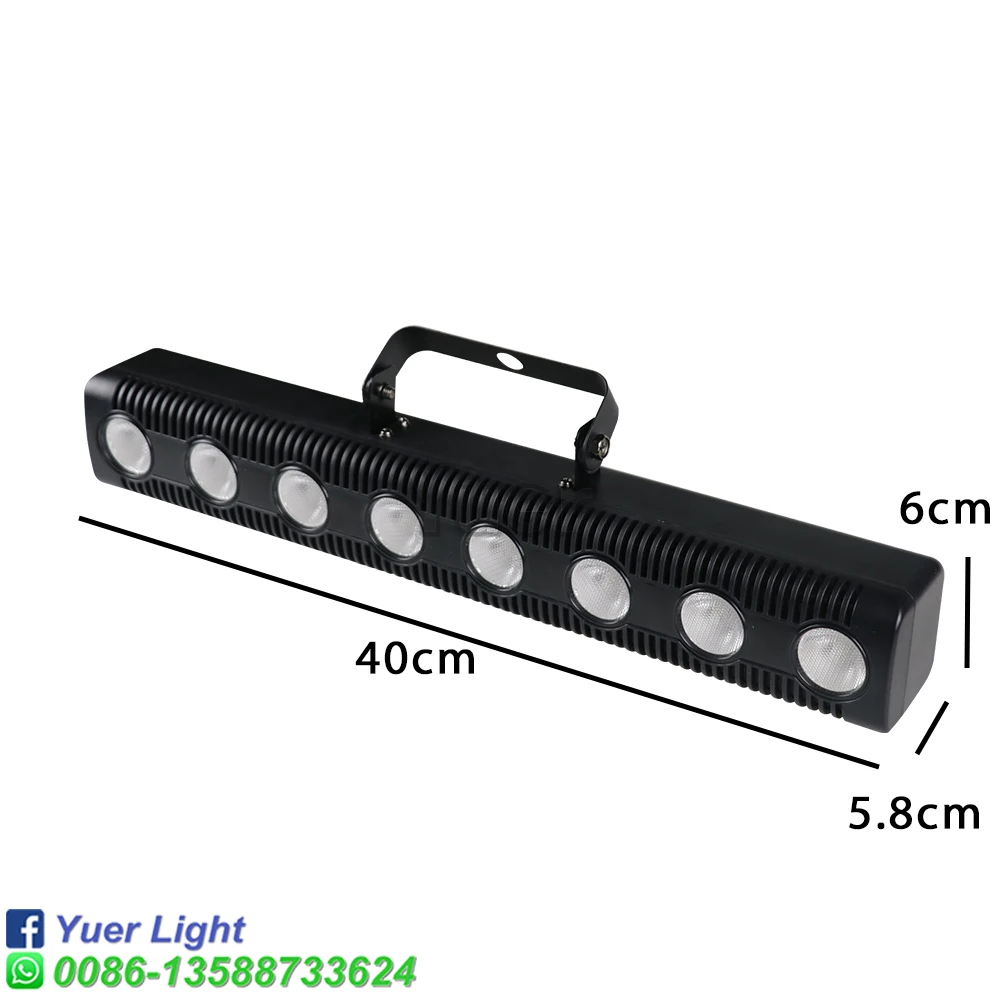 RGBW LED DMX Remote Disco Light, Wash Wall Daisy Chain, Bar Strobe Effect, Iluminação de palco, Decoração de festa de casamento, 8x4W, 4pcs por lote