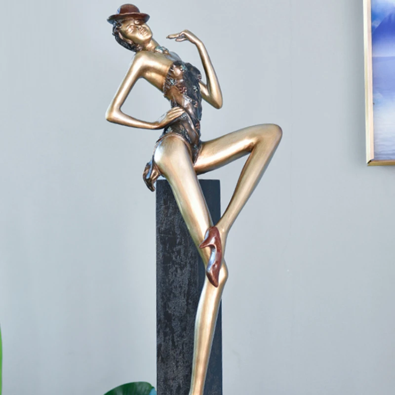 

Modern light luxury character sculpture, living room, porch indoor fiberglass, custom art ornaments, home accessories