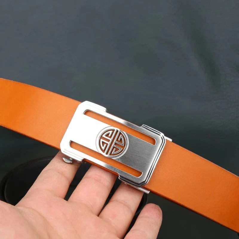 ceinture-en-cuir-veritable-pour-homme-boucle-xiangyun-faite-a-la-main-jaune-coucher-de-soleil-importee-d'italie-ceinture-en-cuir-de-vachette-de-premiere-qualite-acier-inoxydable-304