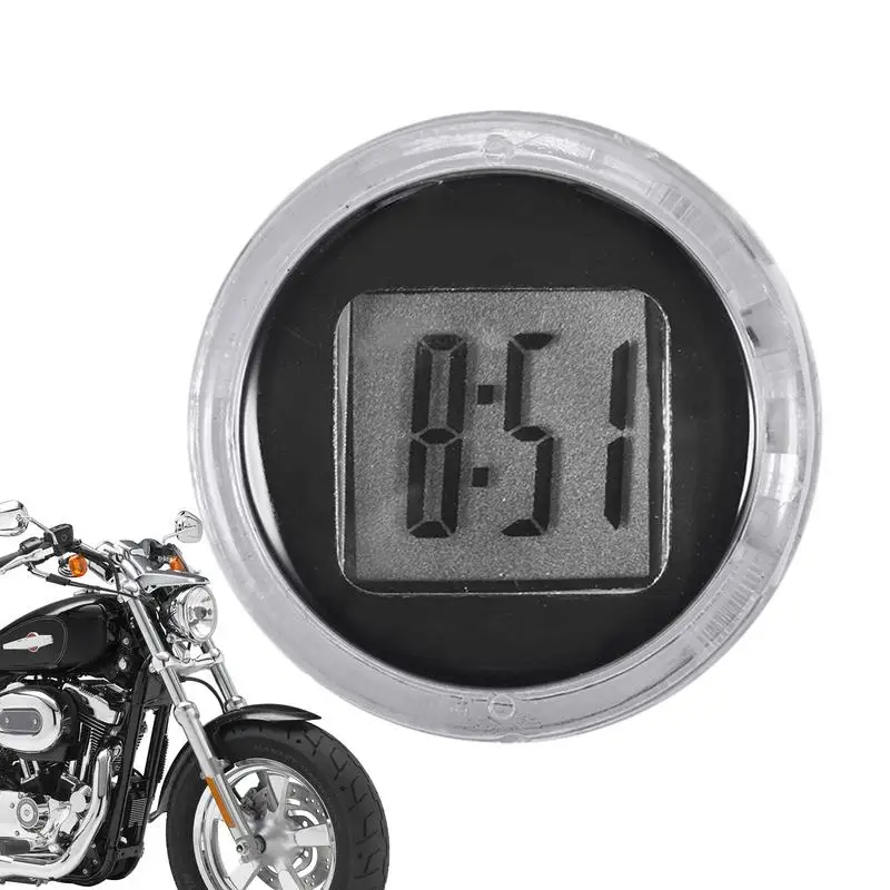 1 Set New Mini Precision Motorcycle Clocks Watch Waterproof adhesive Watch Moto Digital Clock With Stopwatch Moto Accessories