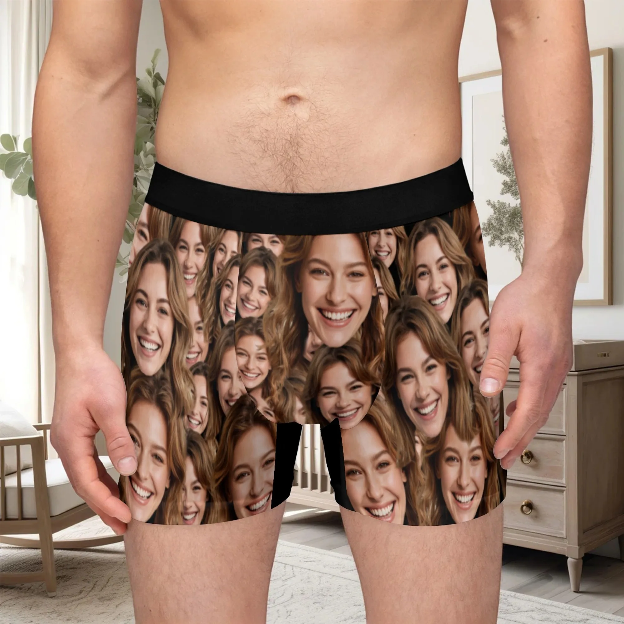 Personalized facial photo customization flat underwear customization men's Valentine's Day gift for husband gift for father