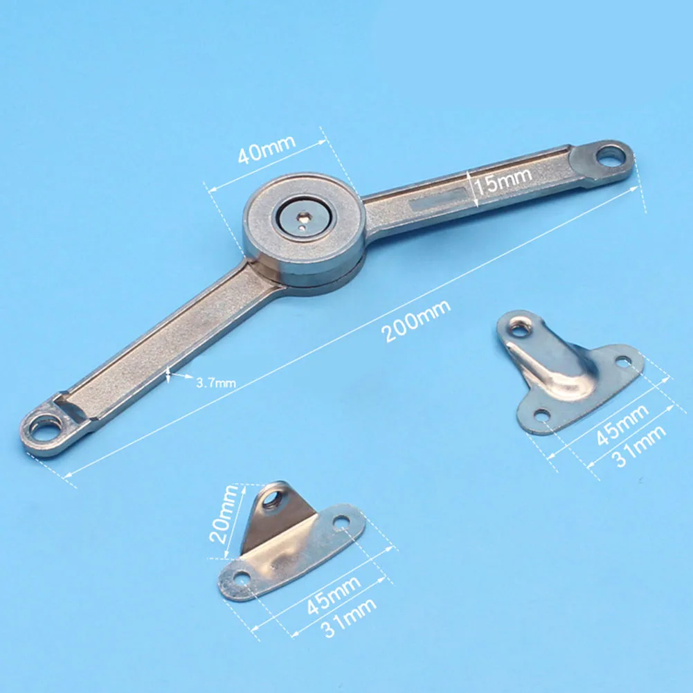 Cabinet Flip Up Hinges 4pcs Zinc Alloy 20cm Long Flip Up Support Rod with Adjustable 75 90 110 Degree Opening Angles