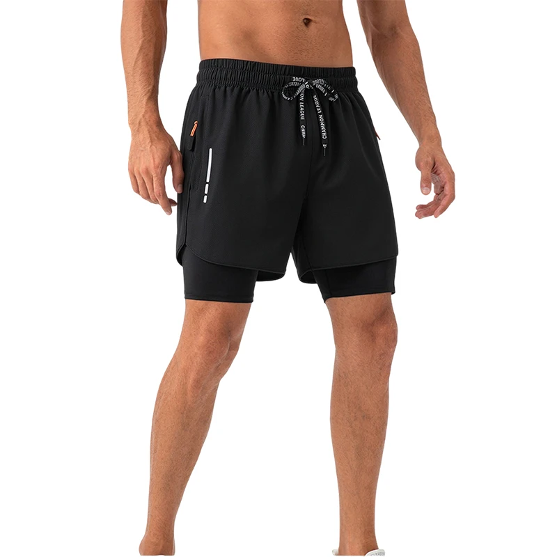 Running Shorts Men Gym Sports Shorts 2 In 1 Quick Dry Workout Training Gym Fitness Jogging Short Pants Summer Men Shorts