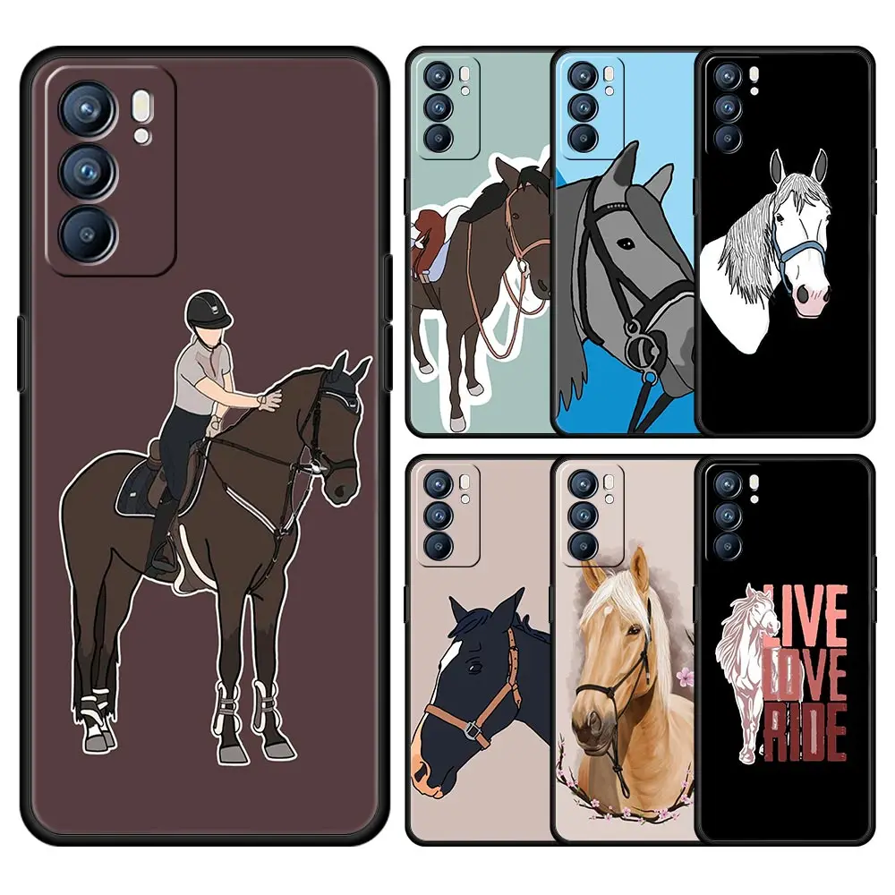 Frederik The Great beauty horse For Oppo A54 Case Reno7 SE Reno6 Pro Plus 5G Find X5 A53 A52 A9 2020 A95 A16 A76 A74 A15 Cover