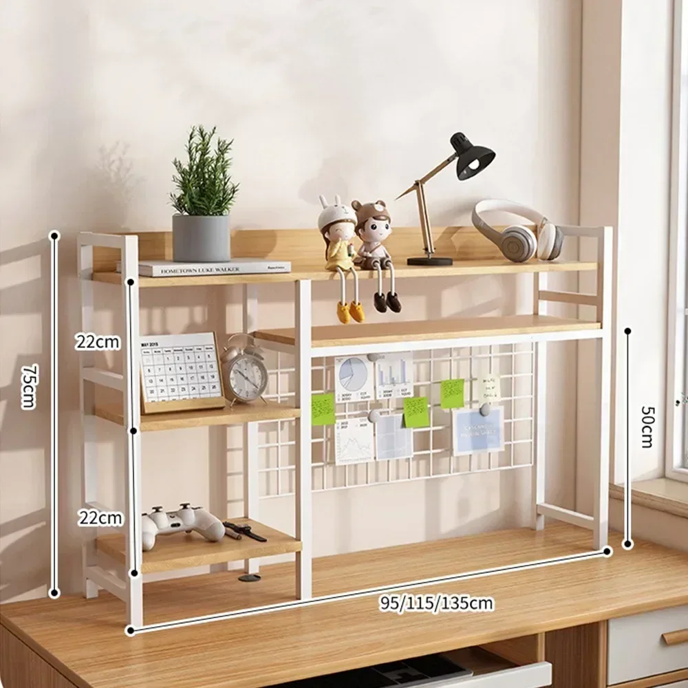 ComputerLoad-bearing Desk Book Shelf FurnitureBookcase with Grid Bookshelf Computer Desk Minimalist and Modern Book Shelf