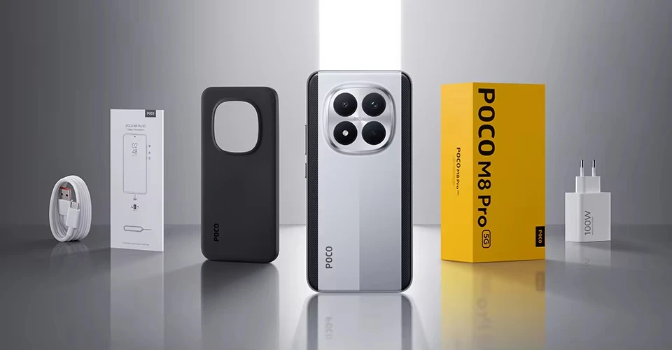 【Ship From AU】POCO M8 Pro 5G Global Version Snapdragon® 7S Gen 4 Massive 6500mAh Battery 6.83 "Crystal Res 1.5K AMOLED Display