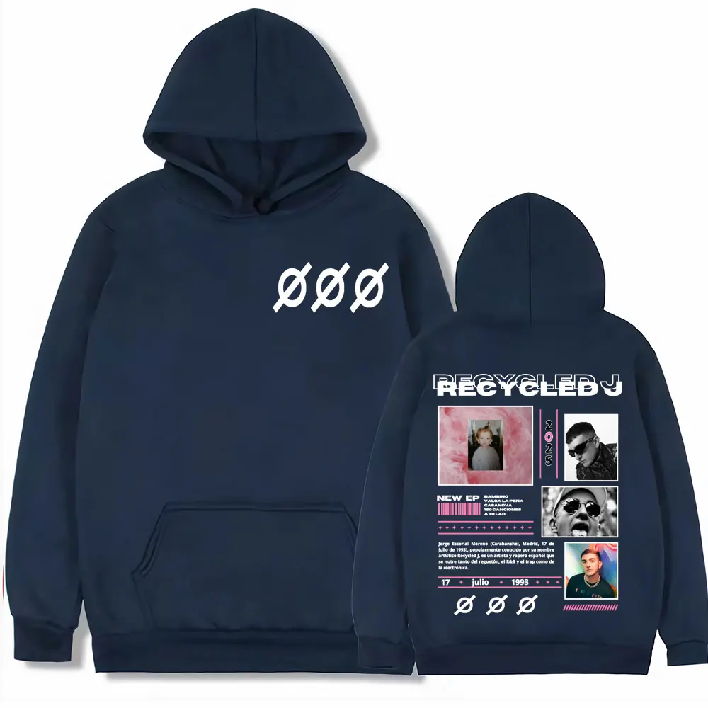 مغني الراب المعاد تدويرها J 2025 جولة الجرافيك هوديس الرجال النساء Harajuku الهيب هوب خمر هوديي الخريف/الشتاء بلوزات الراحة غير رسمية