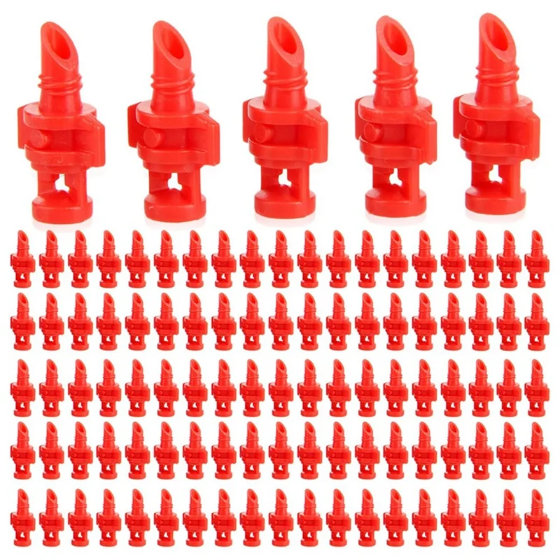 100PCS 360 Degree Misting Nozzle Irrigation,Sprinklers Sprayer For Garden Irrigation System, Sprayer Automizing Drippers