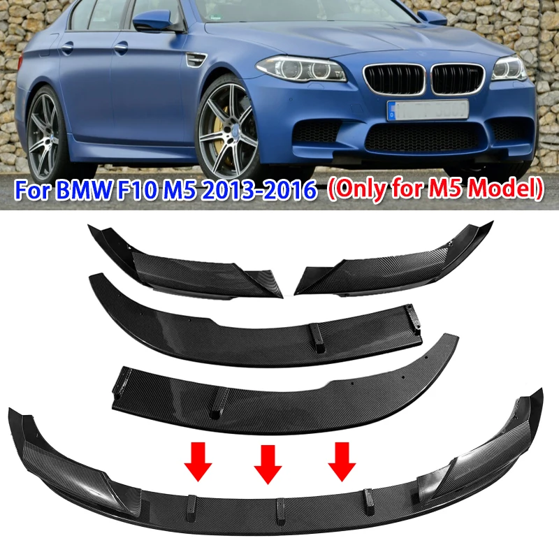

4pcs/set Car Front Bumper Lip Diffuser Spoiler for BMW F10 M5 2013-2016 (Only for M5 Model)