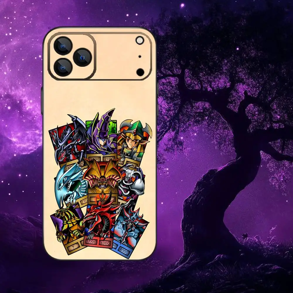 أنيمي Y-Yu-Gi-Oh حافظة لهاتف آيفون 17,16,15,14,13,12,Pro,Max,Plus,E,SE4,Air,Mini Black Soft Box