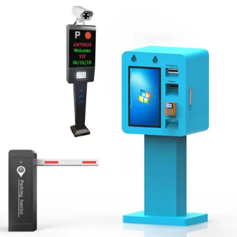All-in-One Outdoor Touch Kiosk for Parking Lot & Lobby Indoor Payment & Ticketing Terminal