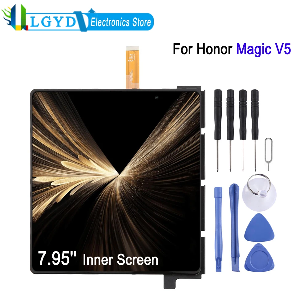 7.95'' Inner Screen For Honor Magic V5 2025, MBH-N49 MHG-AN00 MBH-AN10 Phone OLED LCD Screen Repair Replacement Spare Part